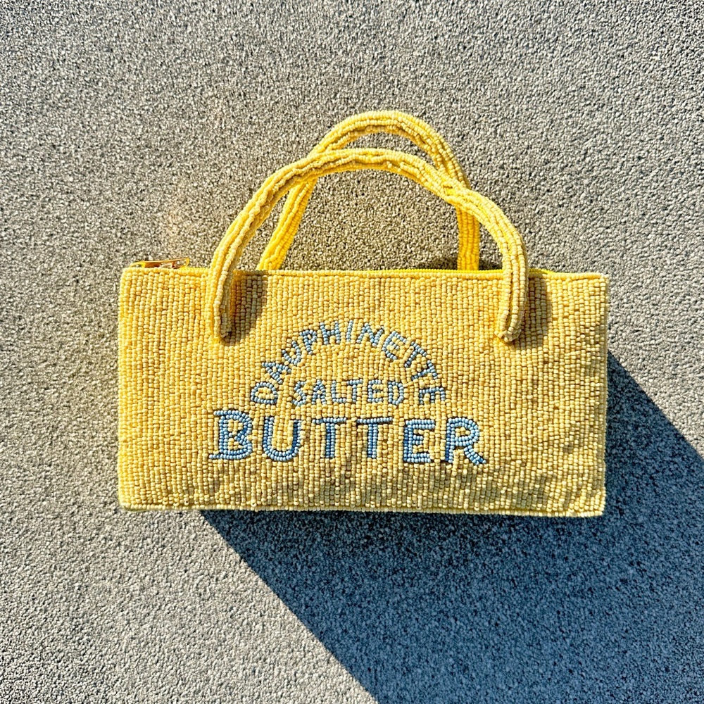 Hand-Beaded Butter Bag